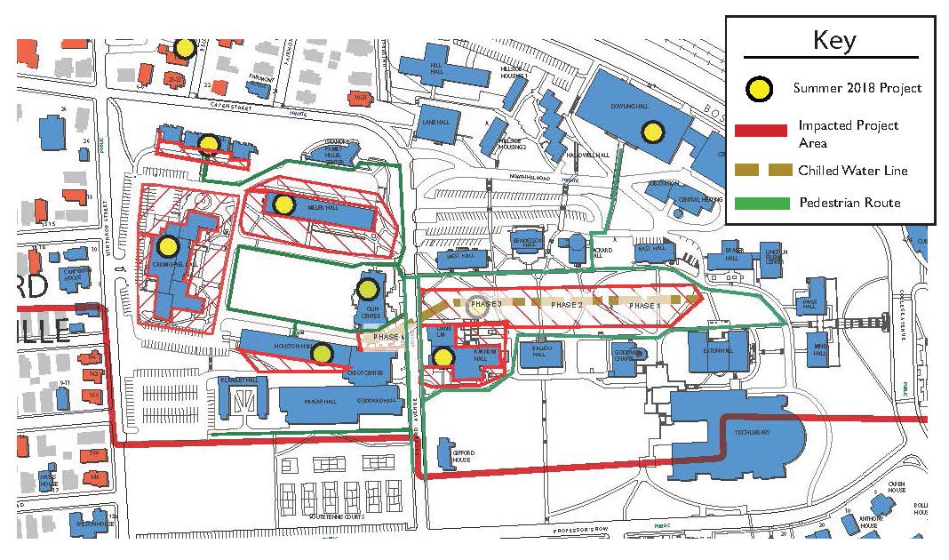 Tufts Logistics Map Construction Projects