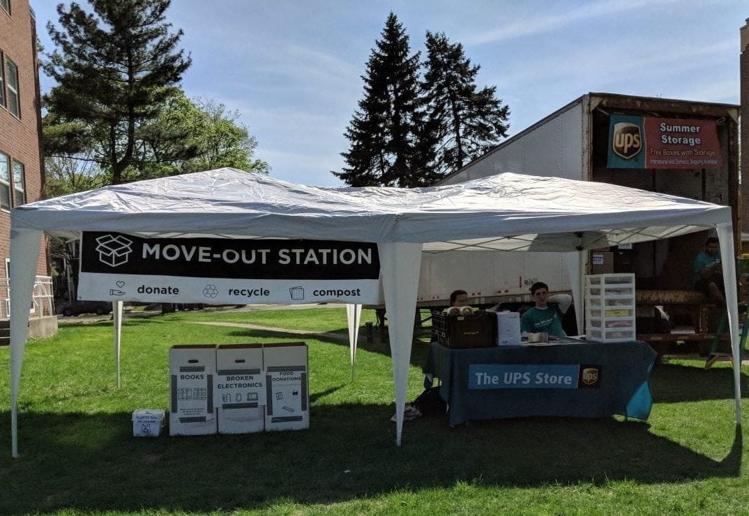 Move Out Station during spring 2018, where donated items were collected